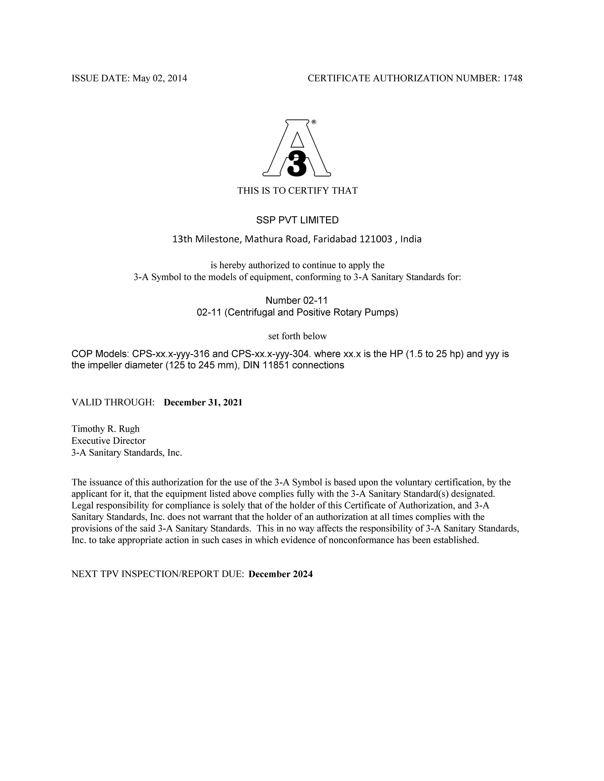 3A Certificate 3A Certificate